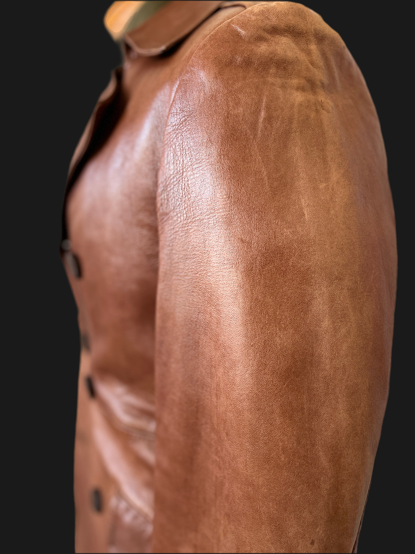 Men’s Leather Mid-Thigh Jacket
