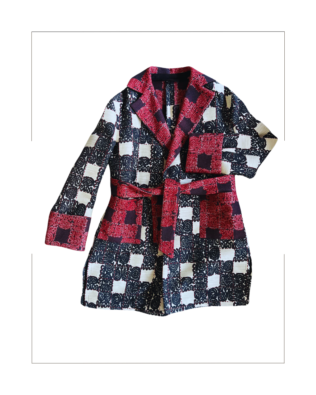 Full Circle Collection Tunic Abstract Quilted Coat