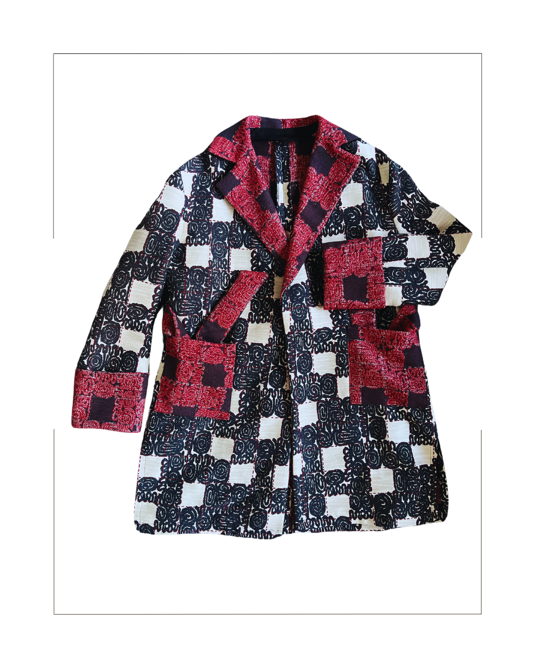 Full Circle Collection Tunic Abstract Quilted Coat