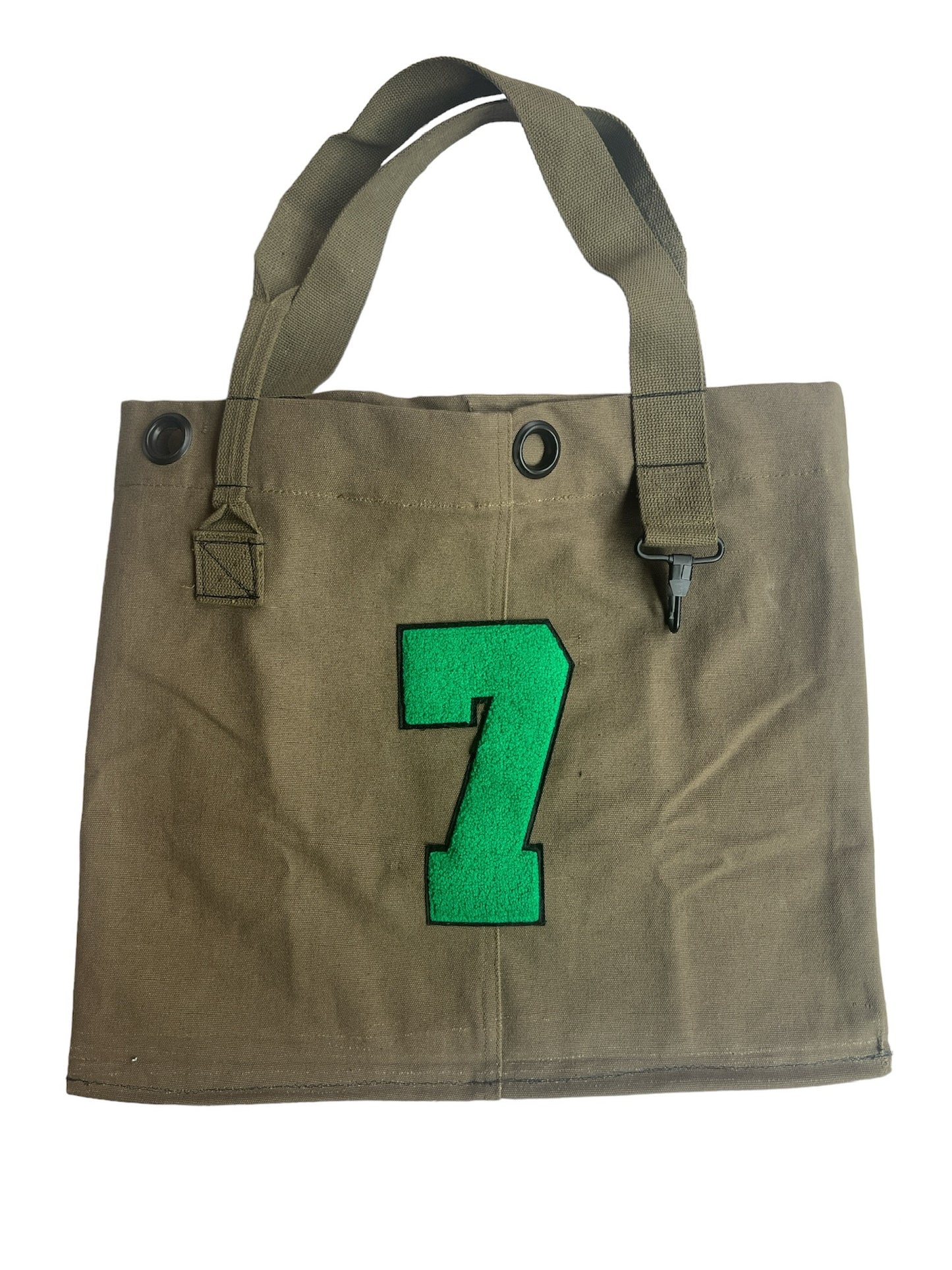 Distressed Tote with Leather Hand Strap
